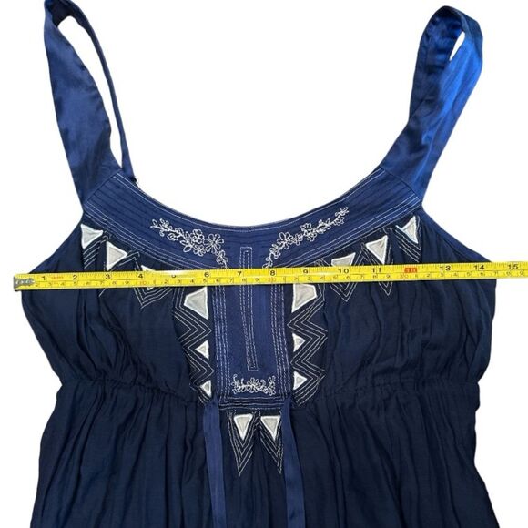 Marciano Lightweight Flowy Empire Waist Greek Style Blue Maxi Dress Size Small - Picture 8 of 11